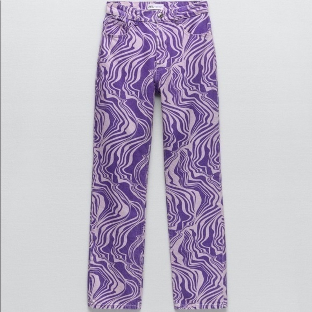 ZARA Purple Y2K Jeans - Picture 3 of 7